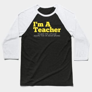 Teacher Baseball T-Shirt